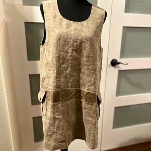 VINCENT JALBERT French military tent fabric dress.  Size 8. Made in France